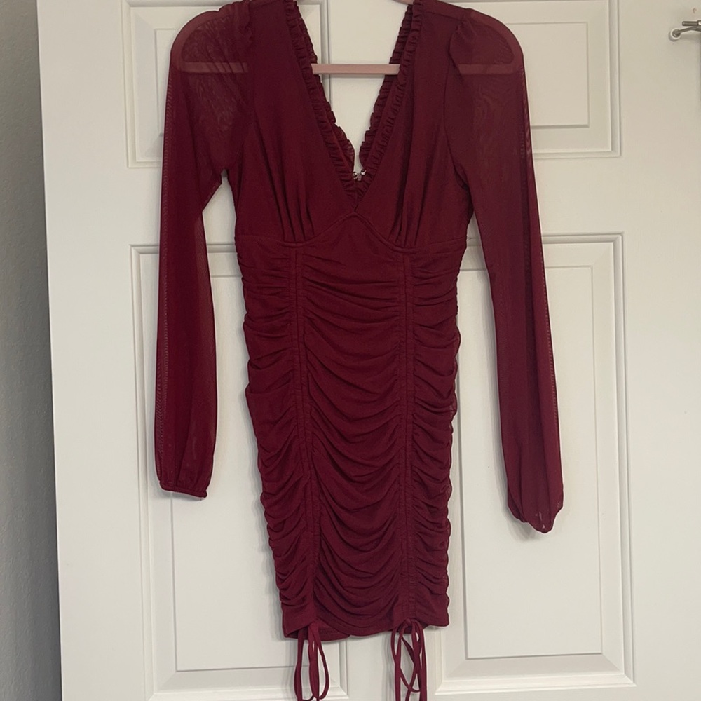 Burgundy dress